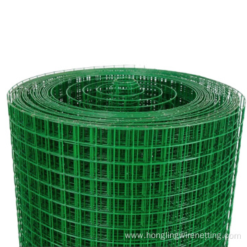 green pvc coated galvanized welded iron wire mesh